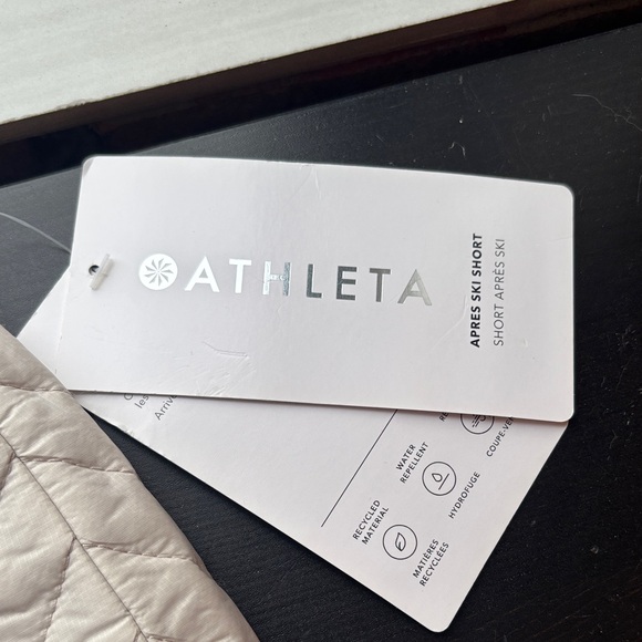 Athleta Women's Quilted Athletic Shorts in Beige - Picture 2 of 8